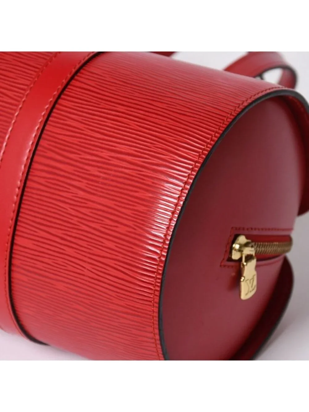 Louis Vuitton Tote Bag Epi Soufflot Red Gold